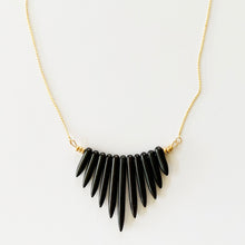NAYLA black howlite statement necklace
