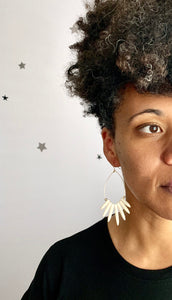NAYLA white howlite statement earrings