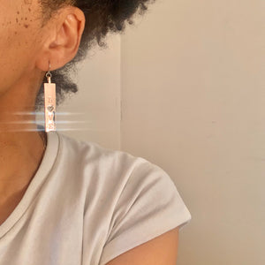 LOVE tag earrings