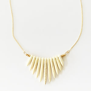 NAYLA white howlite statement necklace